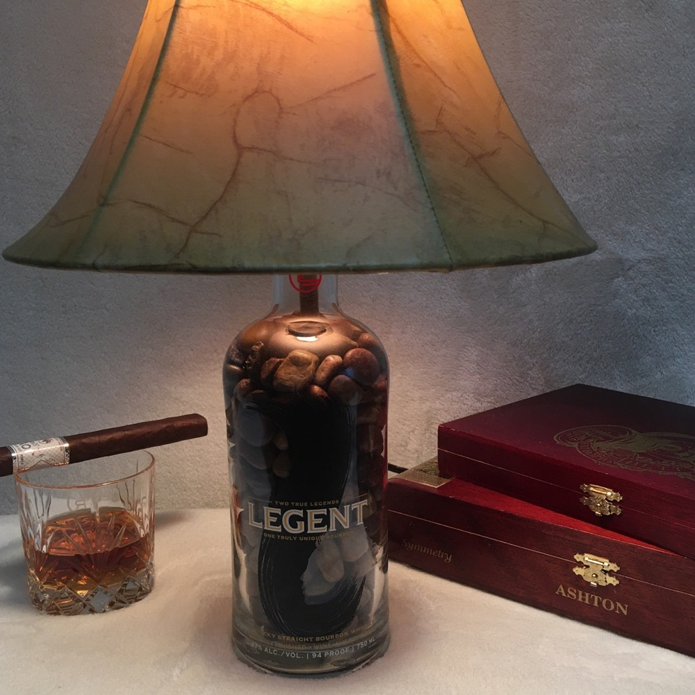 Legent Bourbon Whiskey bottle lamp